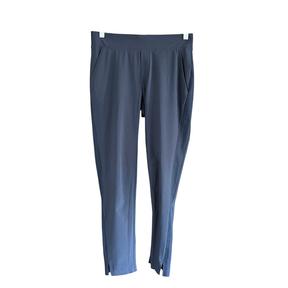 Athleta Navy Blue Hybrid Mesh Panel Tapered Active Pants Size 2 RN 54023
